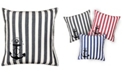 Mod Lifestyles Nautical Collection Whipstitch Stripe Stamp Printed Pillow, 20" x 20"